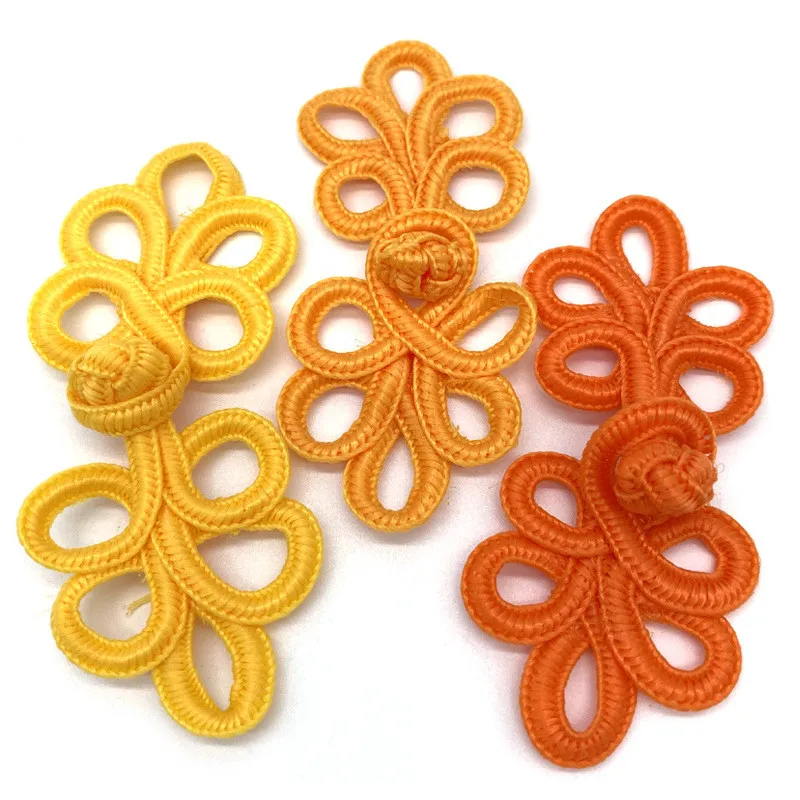 5 пар золотистого и серебряного цвета Cheongsam Button Five Chinese Knot Buttons застежка DIY Belt