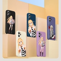 anime angels of death ray for apple iphone 13 12 pro max mini 11 pro xs max x xr 6s 6 7 8 plus liquid silicone soft phone case