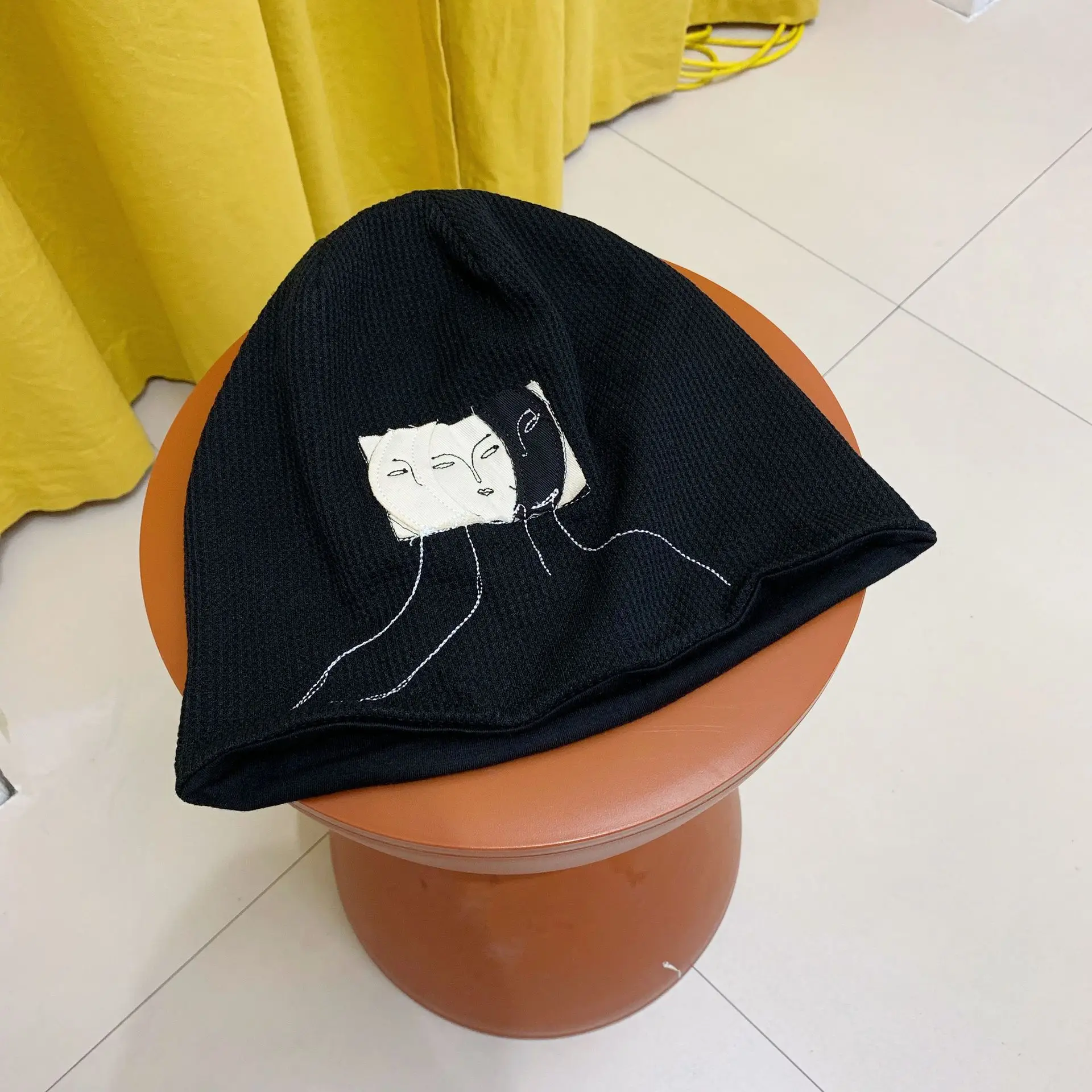 

Embroidered ClothWomen Autumn and Winter Personality Warm Knitted Headscarf Cap