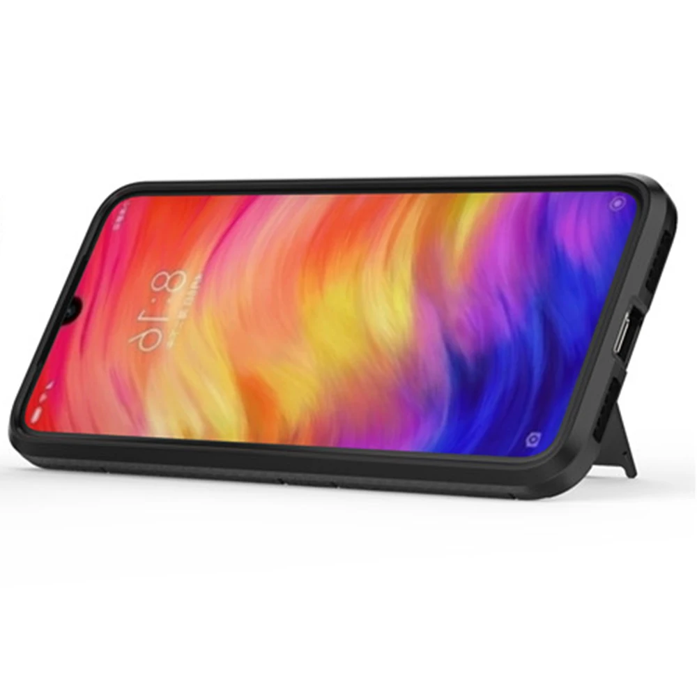 Для Xiaomi Redmi Note 7 чехол Роскошный Железный человек Стенд чехол жесткий Броня+ Мягкий Силиконовый ТПУ чехол для Xiaomi Redmi Note 7