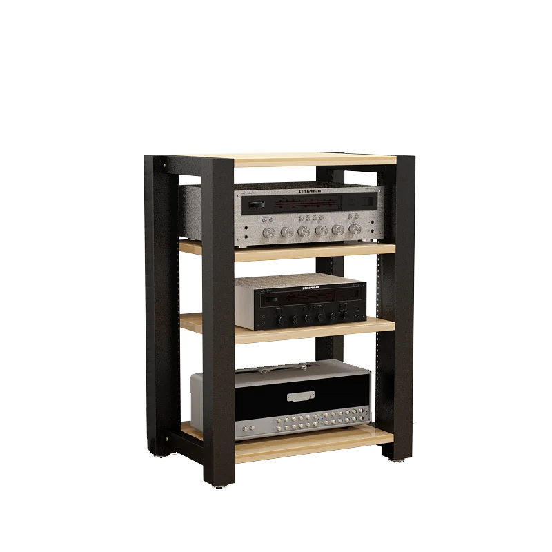 2 слоя Регулируемый усилитель шкафа аудио шкаф стойки Оборудование стеллаж для