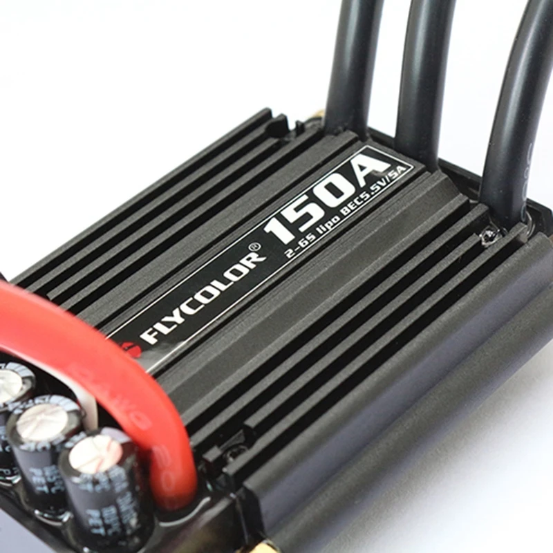 

Flycolor 150A Brushless ESC for RC Boat 2-6S with 5.5V/5A BEC