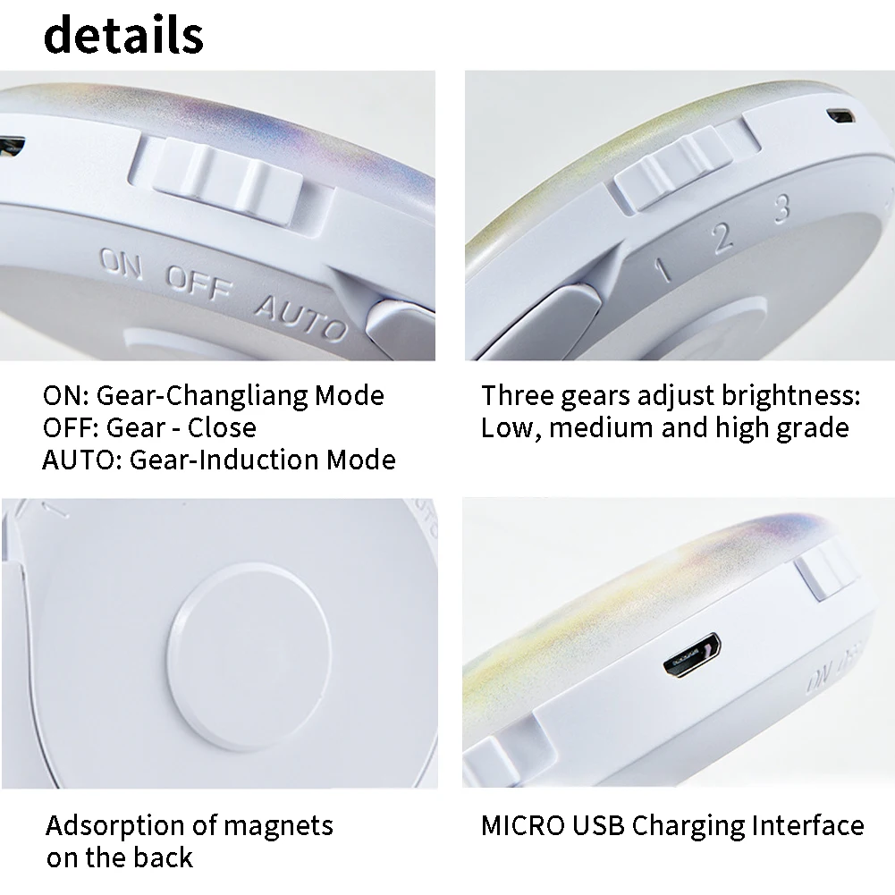 Регулируемый светодиодный магнитный ночной Светильник для коридора шкаф с