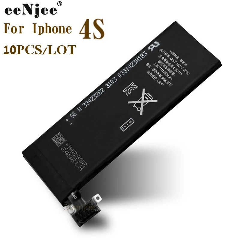 EENJEE 10 шт. батарея для телефона Iphone 4S завод 3 8 в 1430 мАч AAA Qlty 100% 0 цикл Замена Ремонт