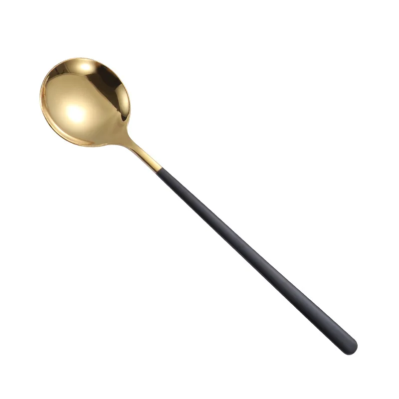 Набор столовых приборов из нержавеющей стали 4 шт./компл. Золотая посуда нож ложка