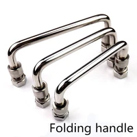 stainless or iron industrial handle u shape folding toolbox spring handle suitcases equipment knobs household hardware