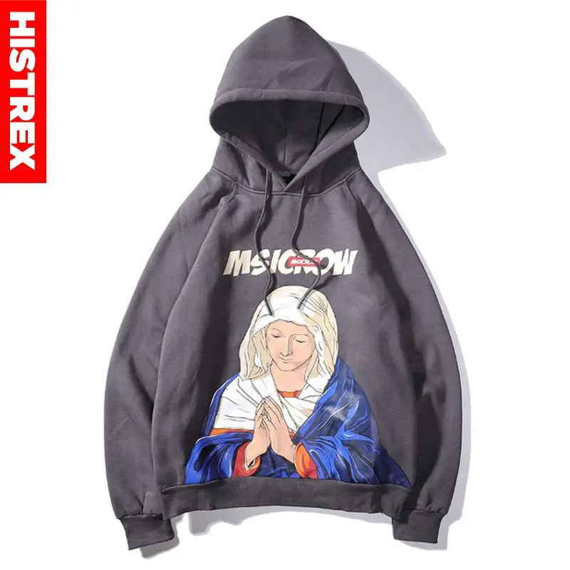 HISTREX Virgin Mary Pray коричневые мужские толстовки Женская Мужская одежда флисовый