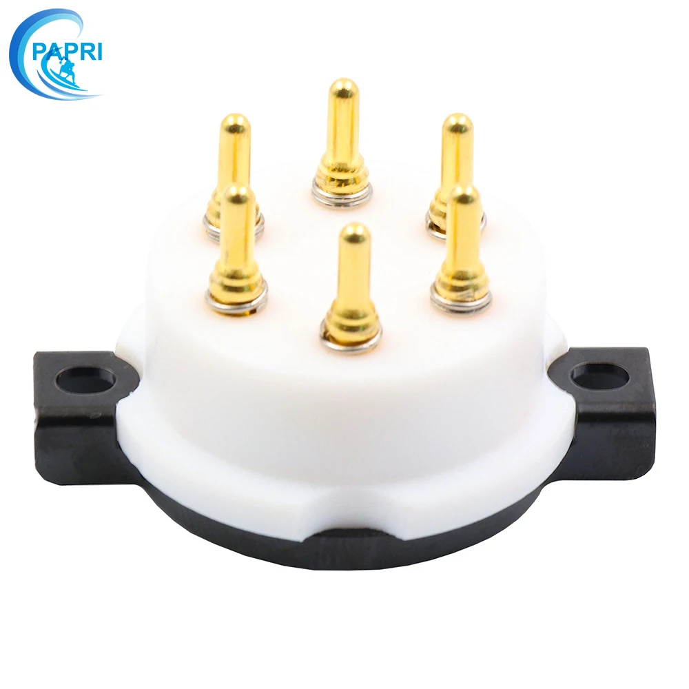 PAPRI EIZZ 6Pin PTFE позолоченная латунная ШТЫРЬКОВАЯ трубка HIFI DIY для усилитель звуковой