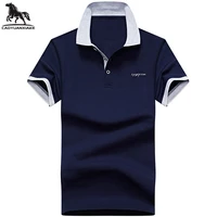 polo shirt mens summer new mens short sleeved polo shirt solid color embroidery top cotton clothes men casual polo shirt 8801