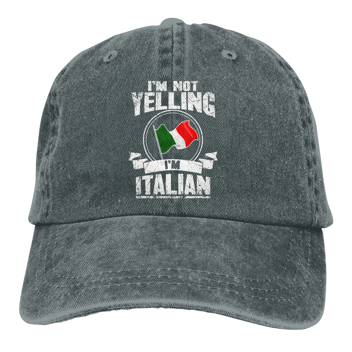 

I'M Not Yelling2 man's women's Retro Washed Cowboy hat Trucker Hat