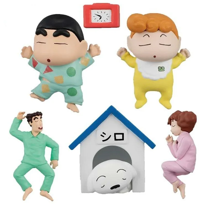 Crayon Shin Chan Спящая команда в нохаре семейная модель фигурки глухая коробка Gashapon