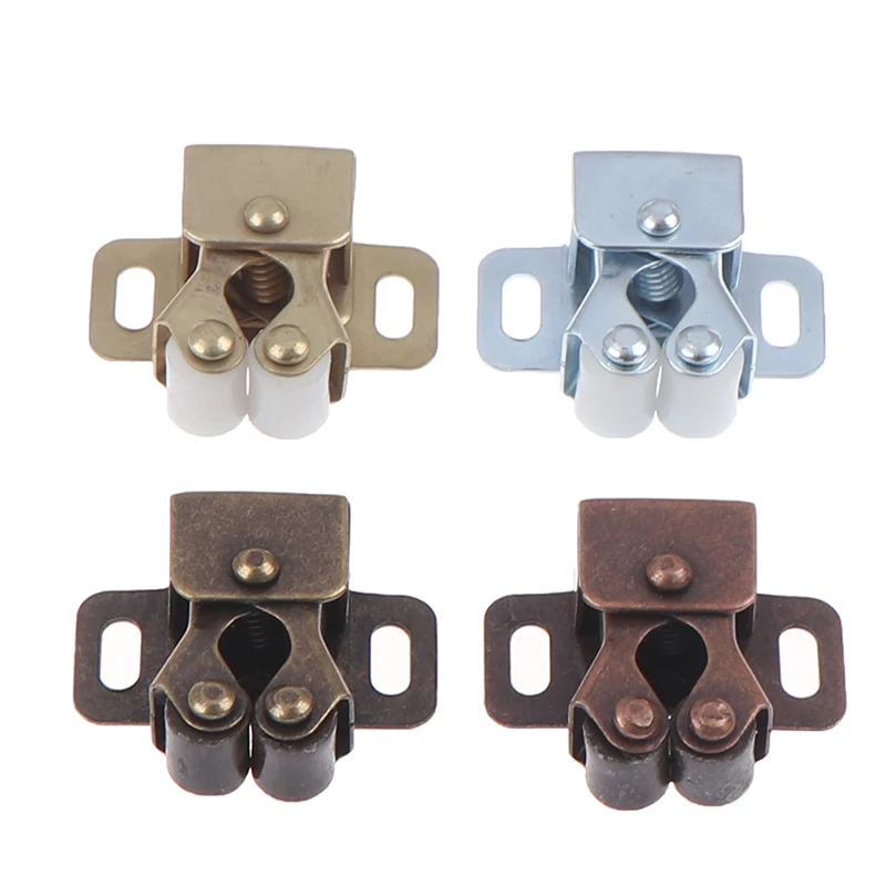 

Double Roller Catch + Screws Cupboard Cabinet Door Latch Locks Hardware Tool