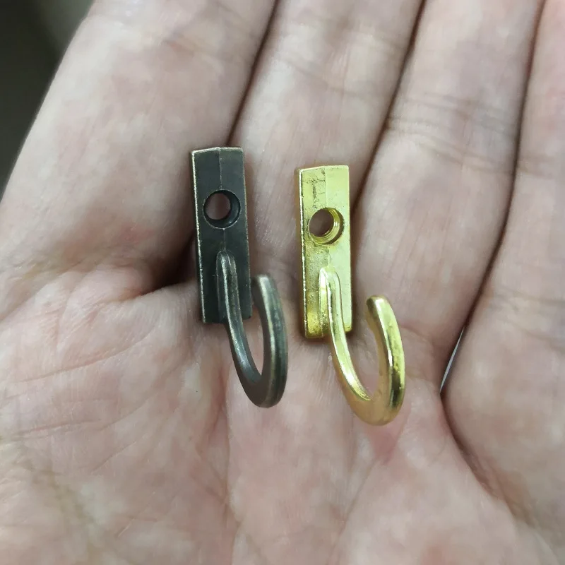 10 шт Мини маленький крючок с одним отверстием сплав мебель задней стороны