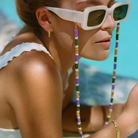 2022 hanging neck female sunglasses glasses holder rope strap trend fashion simple soft ceramic glasses chain female