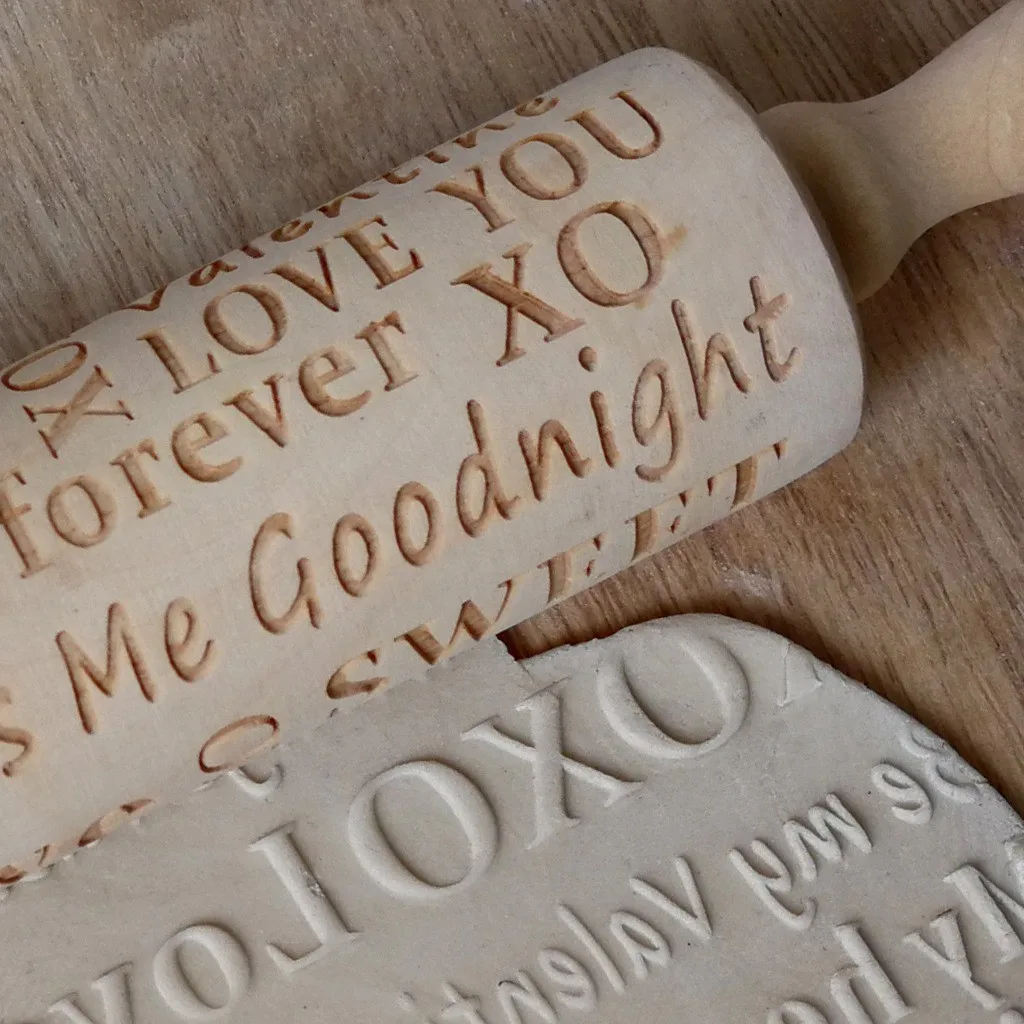 

Kitchen Rolling Pin With Pattern Boards Christmas Baking Rolling Pin Engraved Carved Wood Embossed Rolling Pin Kitchen Tool