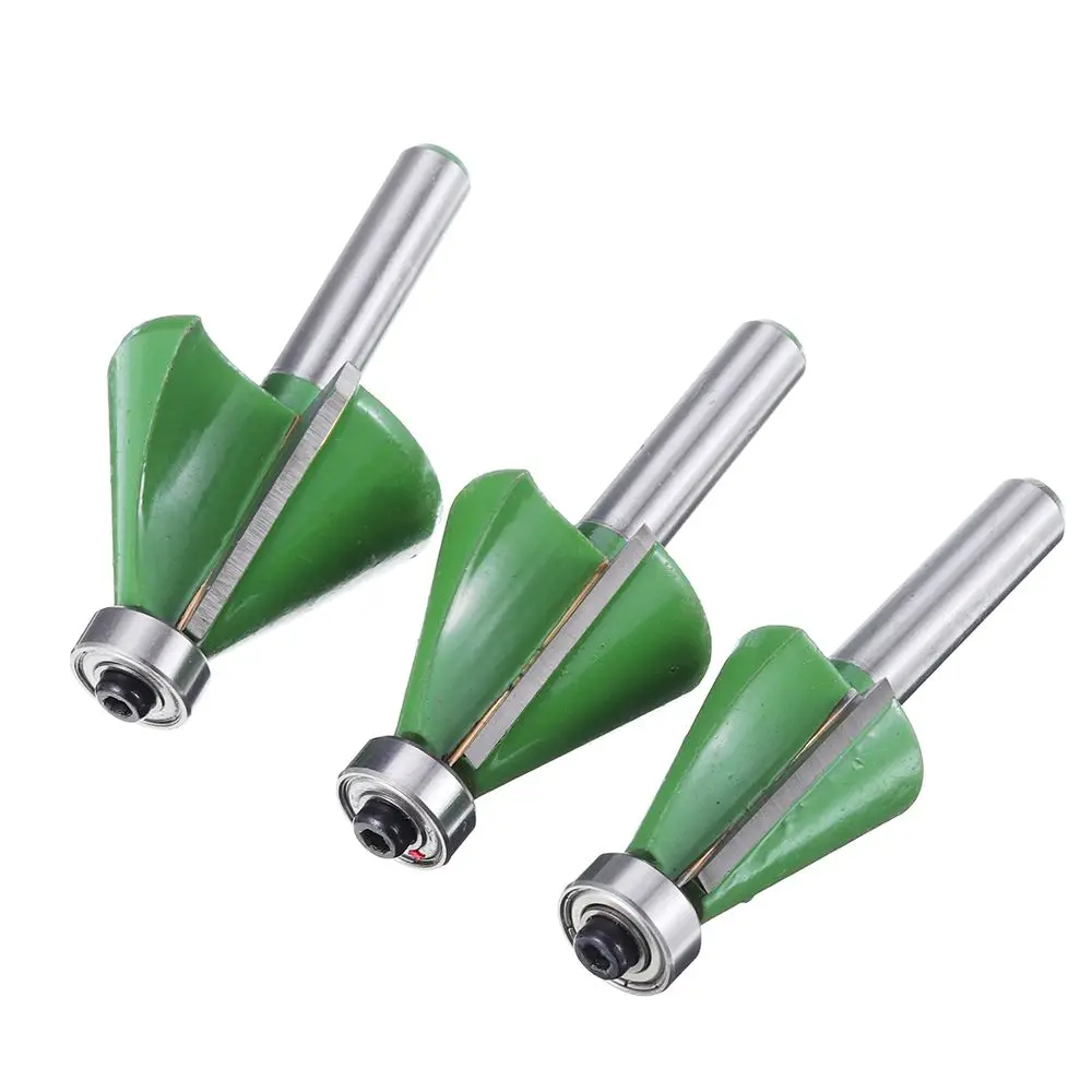 

3 шт. 8 мм хвостовик 15/22.5/30 градусов CNC фреза фрезы Фрезы фаски коническая кромка деревообрабатывающий резак инструмент