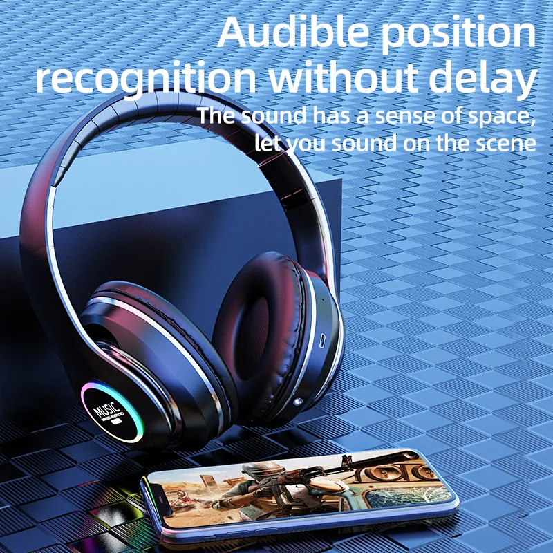 

NBX Popular Wireless Bluetooth Headband Game Headphone Headset 5.0 Deep Bass Stereo Noise Reduction Gaming Headsets For Mobile