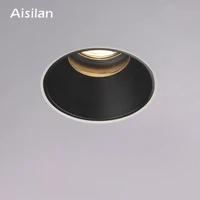 aisilan led recessed downlight frameless anti glare for living room corridor bedroom cutout size 8cm spot light lamp