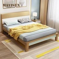 simple modern style childrens bed boy liked double solid wood small apartment with solid wood frame 1 5meter bedroom furniture