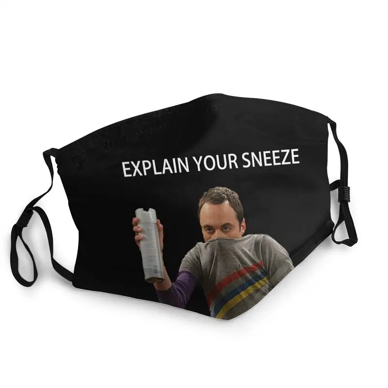 

Explain Your Sneeze Sheldon Face Mask Adult Unisex Big Bang Theory Funny Meme Anti Dust Mask Protection Cover Respirator Muffle