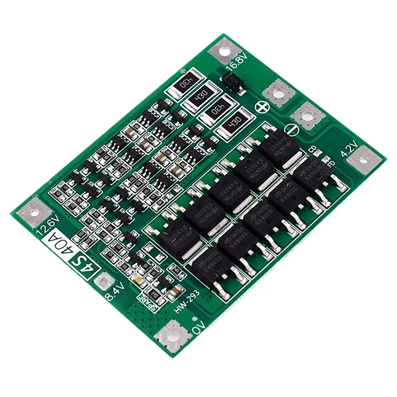 

4S 40A литий-ионная литиевая батарея 18650 зарядное устройство Pcb плата защиты Bms с балансом для электродвигателя 14,8 V 16,8 V Lipo Cell Module