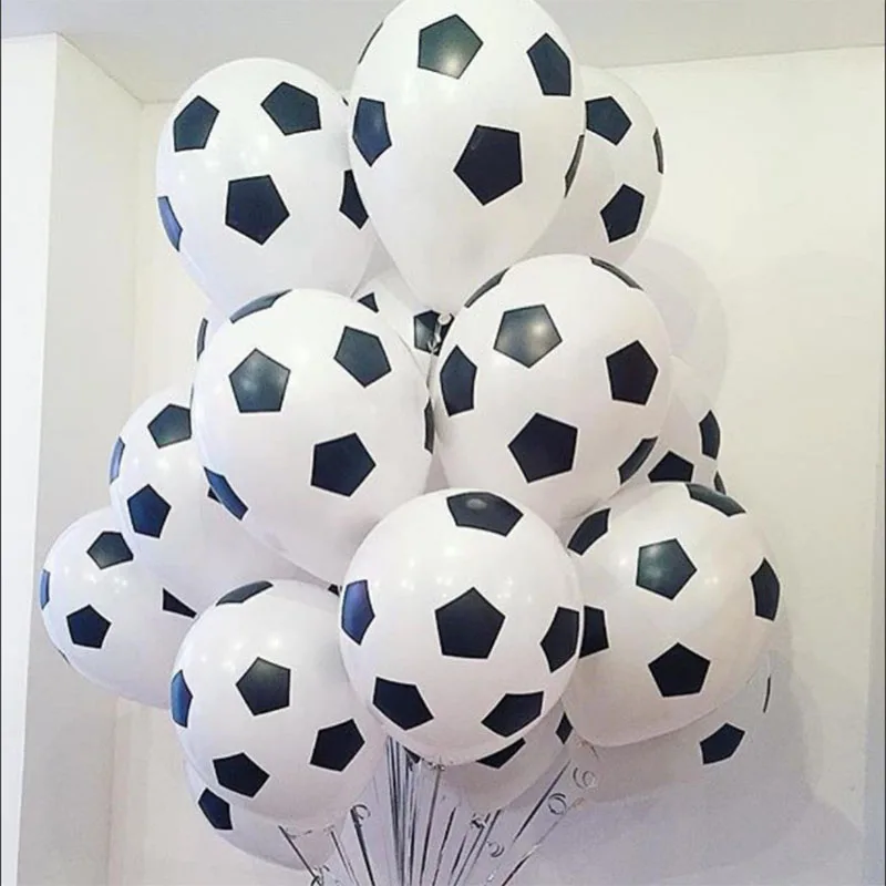 10pcs/lot 12inch Sports Theme Latex Helium Football Balloon Boy Adult Birthday Party Decor Kid Toys Inflate Soccer Balls - купить по