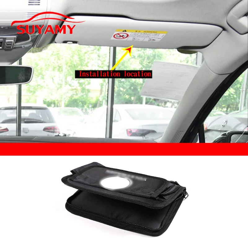 

For Volkswagen Auto Sun Visor Storage Bag Multi-Function Vehicle Sunglasses Creative Car Sun Shield Modification Accessories