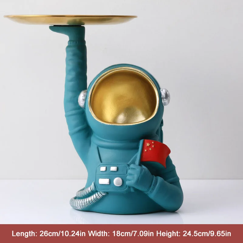 

Creative Resin Astronaut Sculpture Figurine Sweety Keys Storage Crafts Desktop Modern Home Decoration Accessories Birthday Gifts