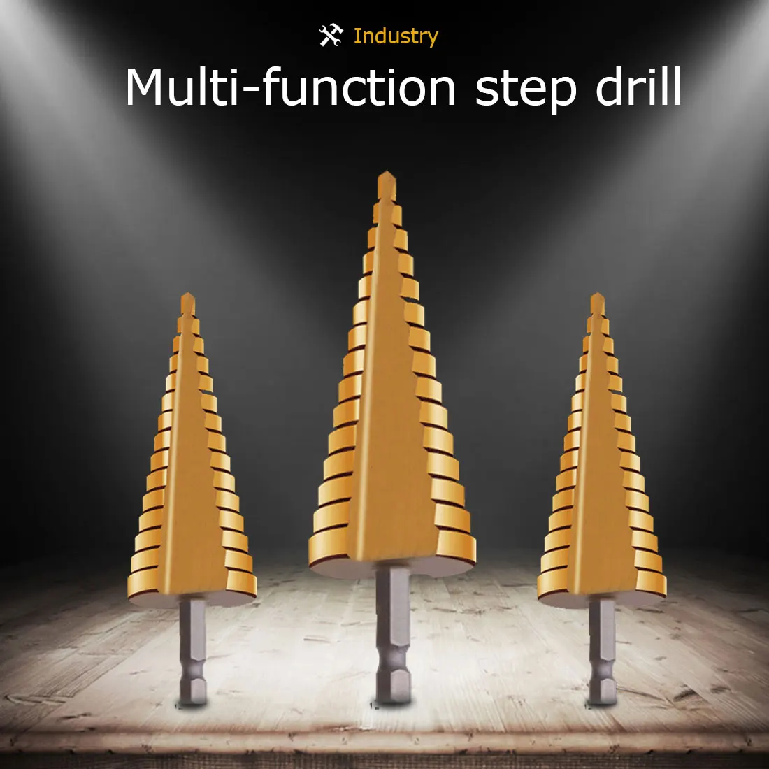 

Сверло ступенчатое из быстрорежущей стали с титановым покрытием, 4-20 мм, 1 шт.