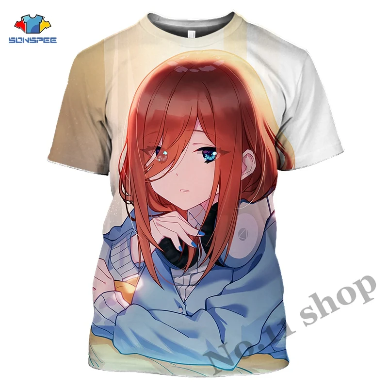 Quintessential Quintuplets индивидуальная футболка Homme оверсайз с коротким рукавом для
