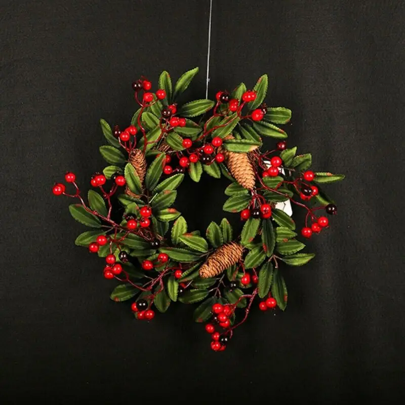 Рождественские гирлянды украшения вечерние венки для дома рождественские