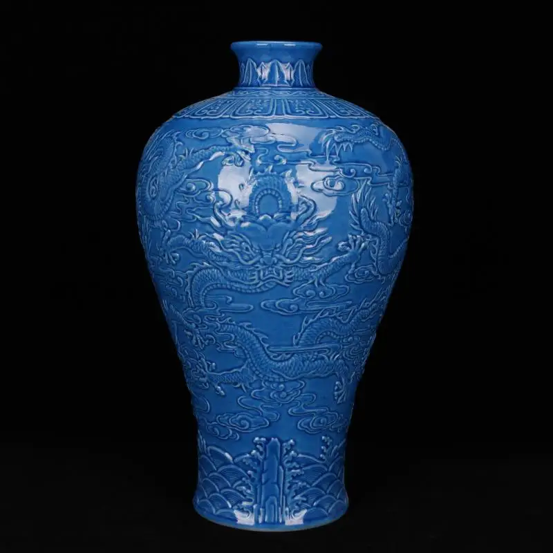 Цзиндэчжэнь имитация старинного фарфора в стиле цианлонг рельефная ваза с