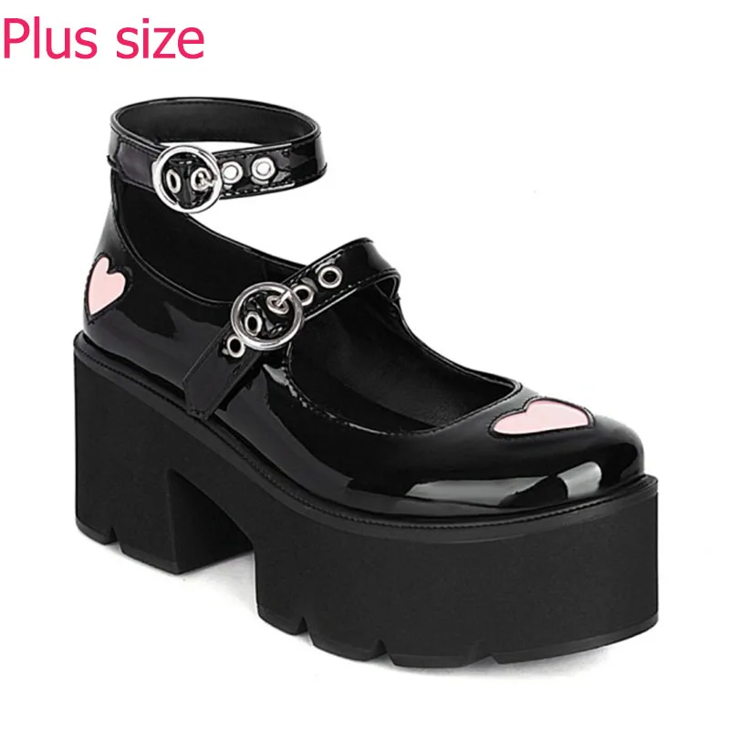 

Demonia Shoes Goth Lolita Shoes Women 2021 Mary Jane Platform Women's Japanese Chunky High Heels Punk Style Y2k Pumps Harajuku