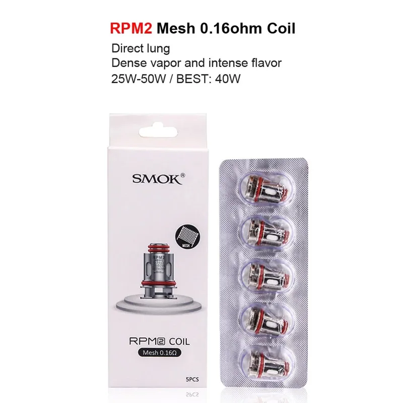 Original Vape SMOK RPM2 COIL Electronic Cigarette RPM 2 Mesh 0.16 & DC 0.25ohm MTL Coil  E Fit RPM2S IPX80 Nord 4 Nord X POD enlarge