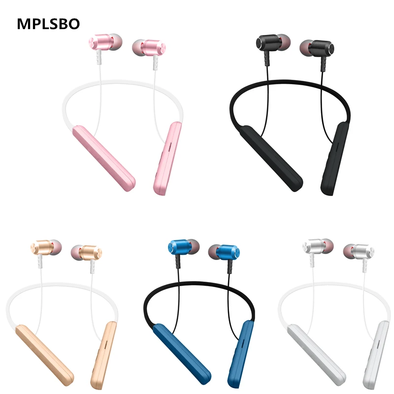 Bluetooth наушники с шейным ободом слот для карты TF MP3 Спортивная беспроводная