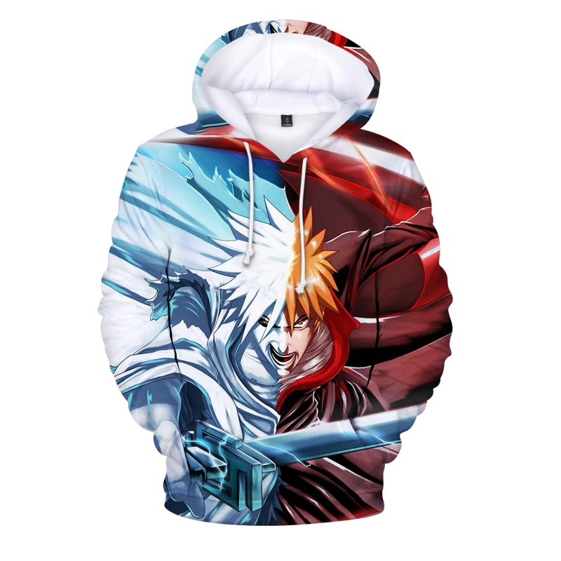 

Женская толстовка с капюшоном, Повседневная Толстовка Оверсайз с 3d принтом аниме, модная уличная одежда с отбеливающим капюшоном, Осень-зим...