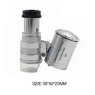 Хит продаж, НОВЕЙШАЯ портативная Карманная Лупа 60X, микроскоп светодиодный Ной лампой, увеличительное стекло, фиолетовая поддельная лампа, быстрая доставка