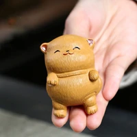 little lazy cat cartoon cute sculpture tea can be raised earthenware pot of yixing tea pet ornament