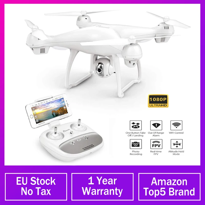 Potensic T35 двойной GPS Радиоуправляемый Дрон Профессиональный FPV 1080P HD камера дроны