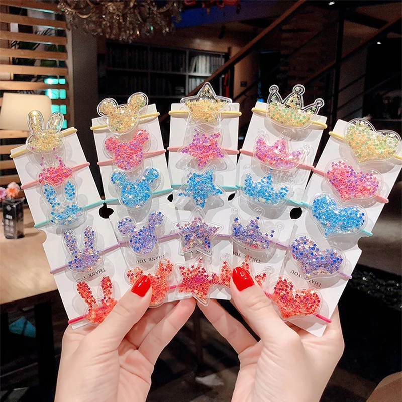 12 шт./компл. Новинка милая веревка для волос кролика девочек Детская повязка