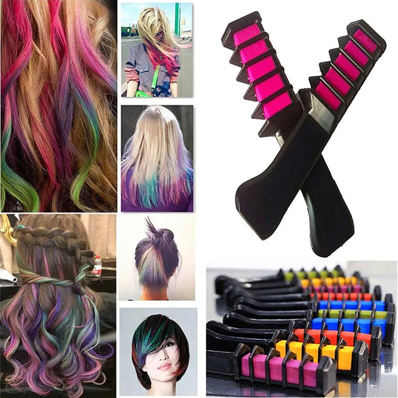 Лидер продаж 5 цветов краска для волос щетка ухода за волосами временноого цвета