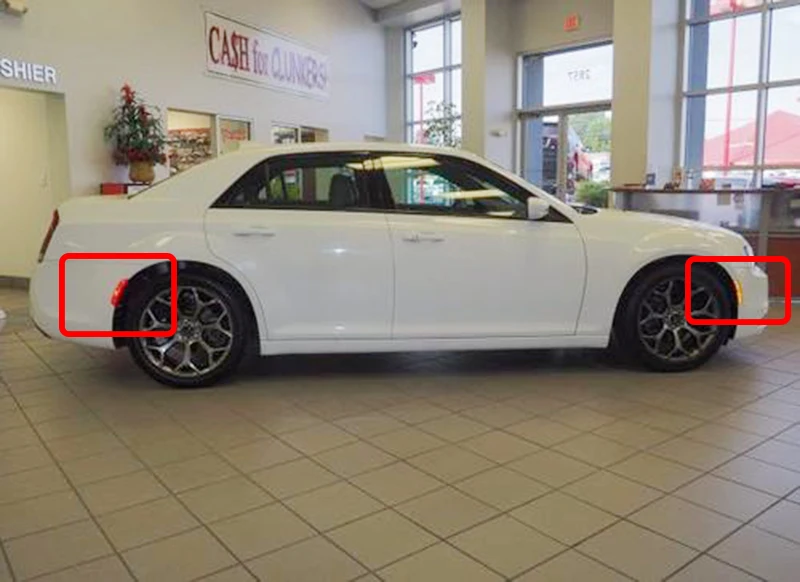 Smoke спереди/сзади светодиодные боковые габаритные огни для Chrysler 300 желтый красный фары указателя поворота авто-Стайлинг