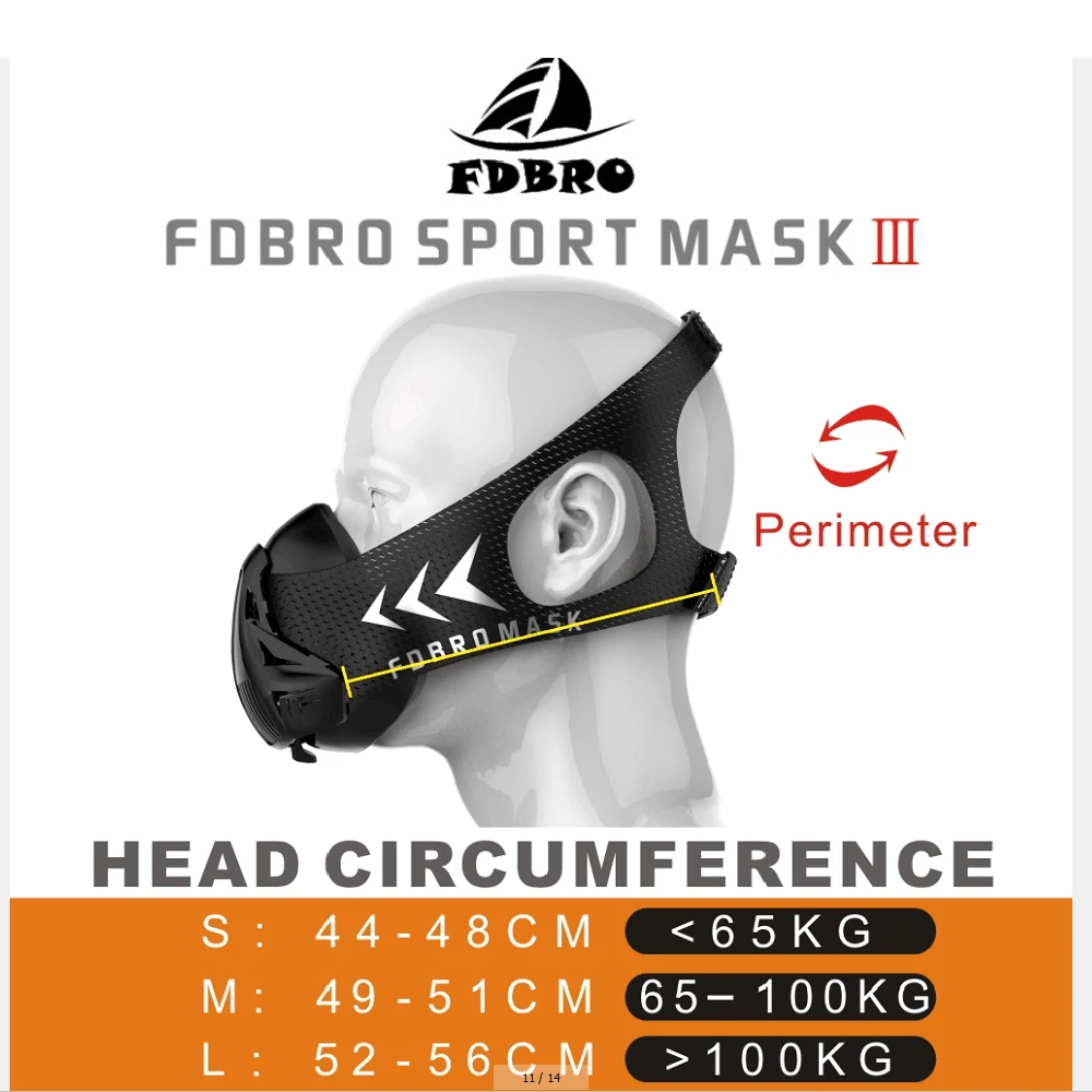 FDBRO, Спортивная маска для кардио-тренировок, фитнеса, тренажерного зала, тренировок, бега, подъема, велоспорта, пробежек, маска, Спортивная маска, 2,0