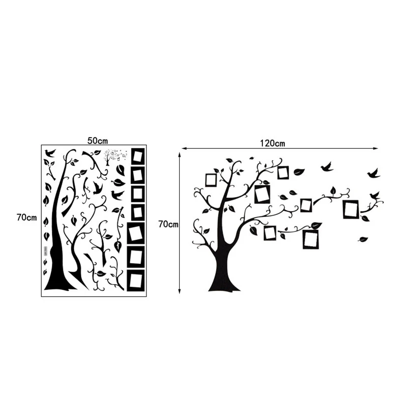 

Creative Photo Wall Decoration DIY Tree Wall Sticker Art TV Sofa Background Wall Poster Family Wallstickers Photo Frame