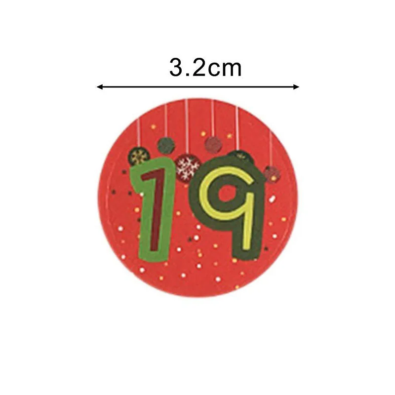 10 Sheets/Set Christmas Stickers Advent Calendar Numbers 1-24 Embellishments Gift FPing | Дом и сад