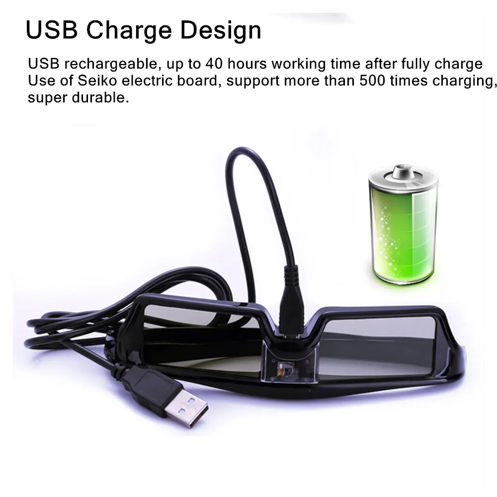 KX302 DLP Link 3D очки с активным затвором Аккумуляторный смарт датчик для проектора