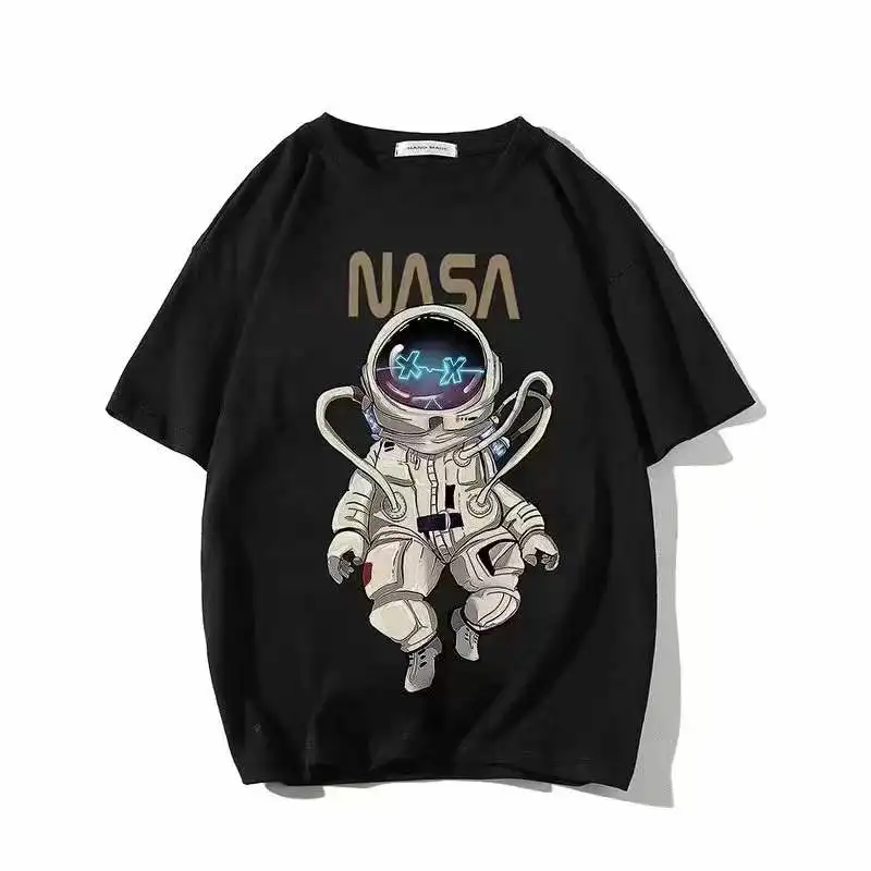 

Футболка мужская в европейском и американском стиле ретро с коротким рукавом, модная брендовая свободная универсальная одежда в стиле Ins Port...