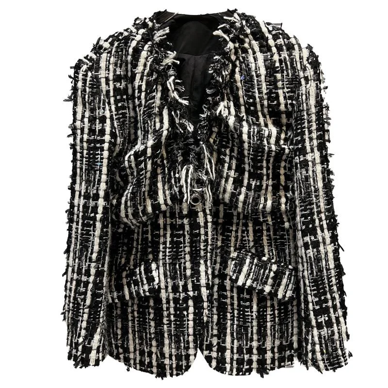 

Женское однобортное пальто с блестками, V-образным вырезом и длинным рукавом