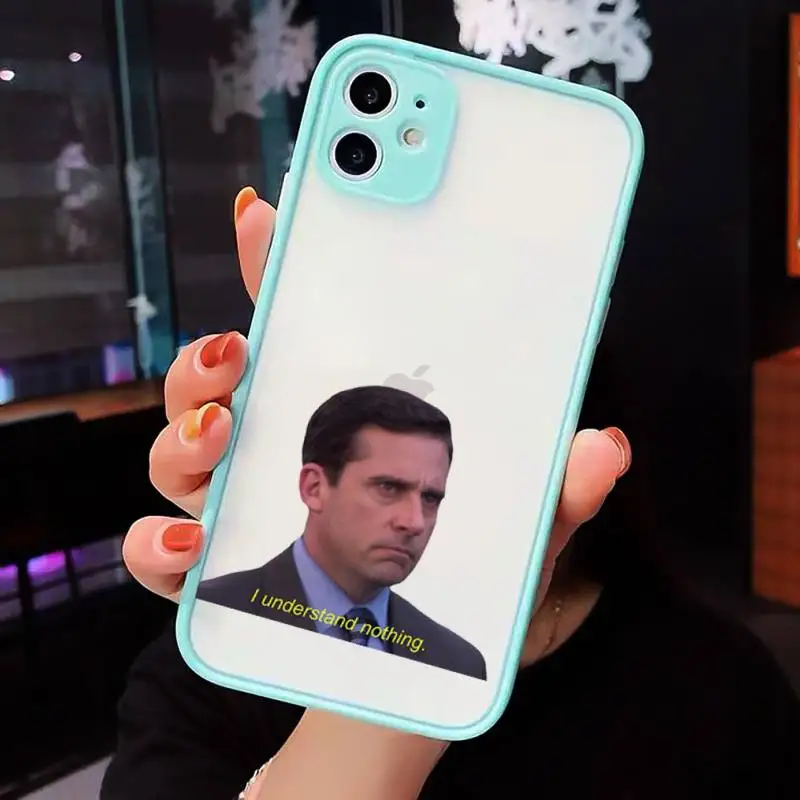 

Michael Scott The Office Phone Cases Matte Transparent for iPhone 7 8 11 12 s mini pro X XS XR MAX Plus cover funda