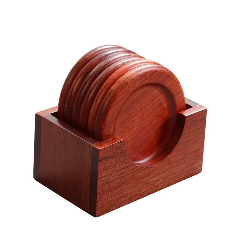 

Tea Set Accessories Tea Cup Mat Kung Fu Tea Ceremony Cup Care Bamboo Ebony Tea Cup Rosewood Coasters Free Shipping